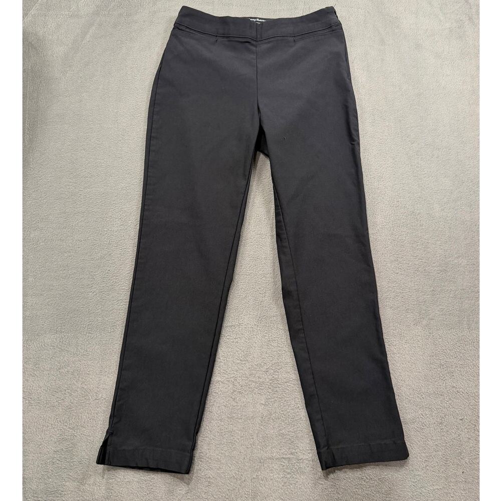 Tommy Bahama Black Ponte Knit Ankle Pants Women's Size 2 Stretch Pull On